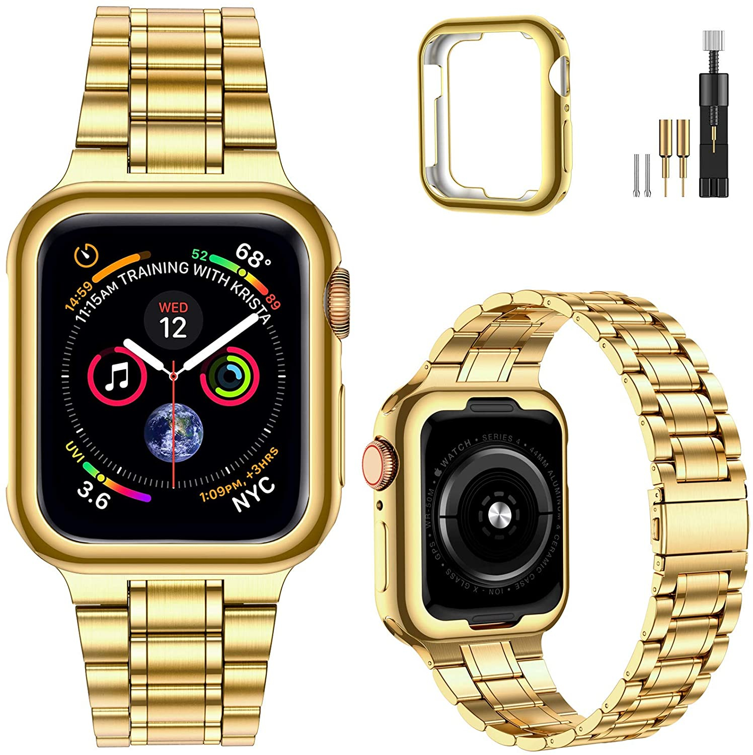 Foto 2 pulgar | Venta Internacional - Banda de Acero Inoxidable Miohhr Compatible con Apple Watch 44/42/40/38 mm