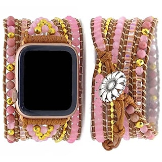 Foto 1 | Correa Somesame para Apple Watch Band 41/40/38 mm Boho Beads Pulseras Multicapa 5 Envolturas -Venta Internacional