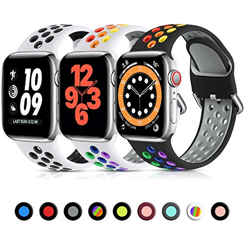 Foto 2 pulgar | Venta Internacional - Bandas Deportivas Lerobo 3 Pack Compatibles Con Bandas De Apple Watch 44 Mm 45 Mm 42 Mm 49 M