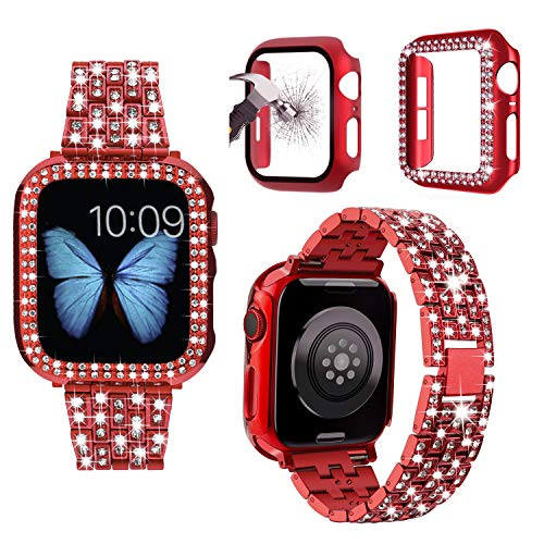 Foto 2 pulgar | Venta Internacional: Compatible Con 3 Paquetes Con Banda Apple Watch + Case 38 Mm 44 Mm 42 Mm 44 Mm 45 Mm, Correa