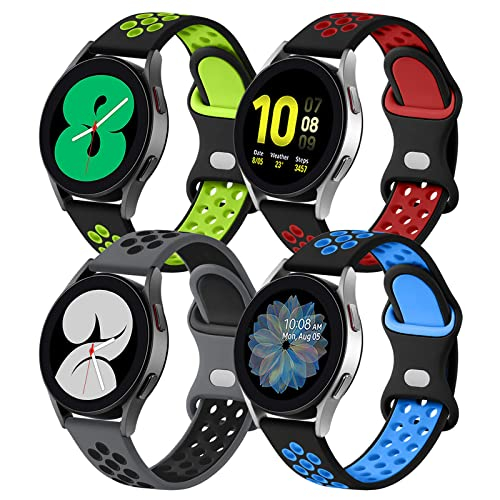 Foto 2 pulgar | Venta Internacional - Lerobo 4 Pack Compatible Con Samsung Galaxy Watch 4 Y 5 Bandas 40 Mm 44 Mm/banda Clásica 4