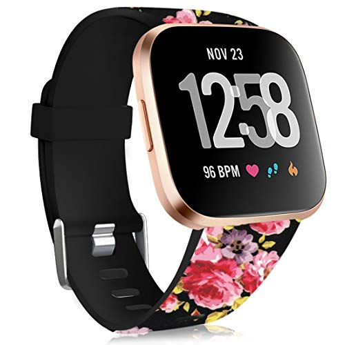 Venta Internacional - Maledan Compatible Con Bandas Fitbit Versa 2 Para Mujeres, Men Silicone Pattern Smart Watch
