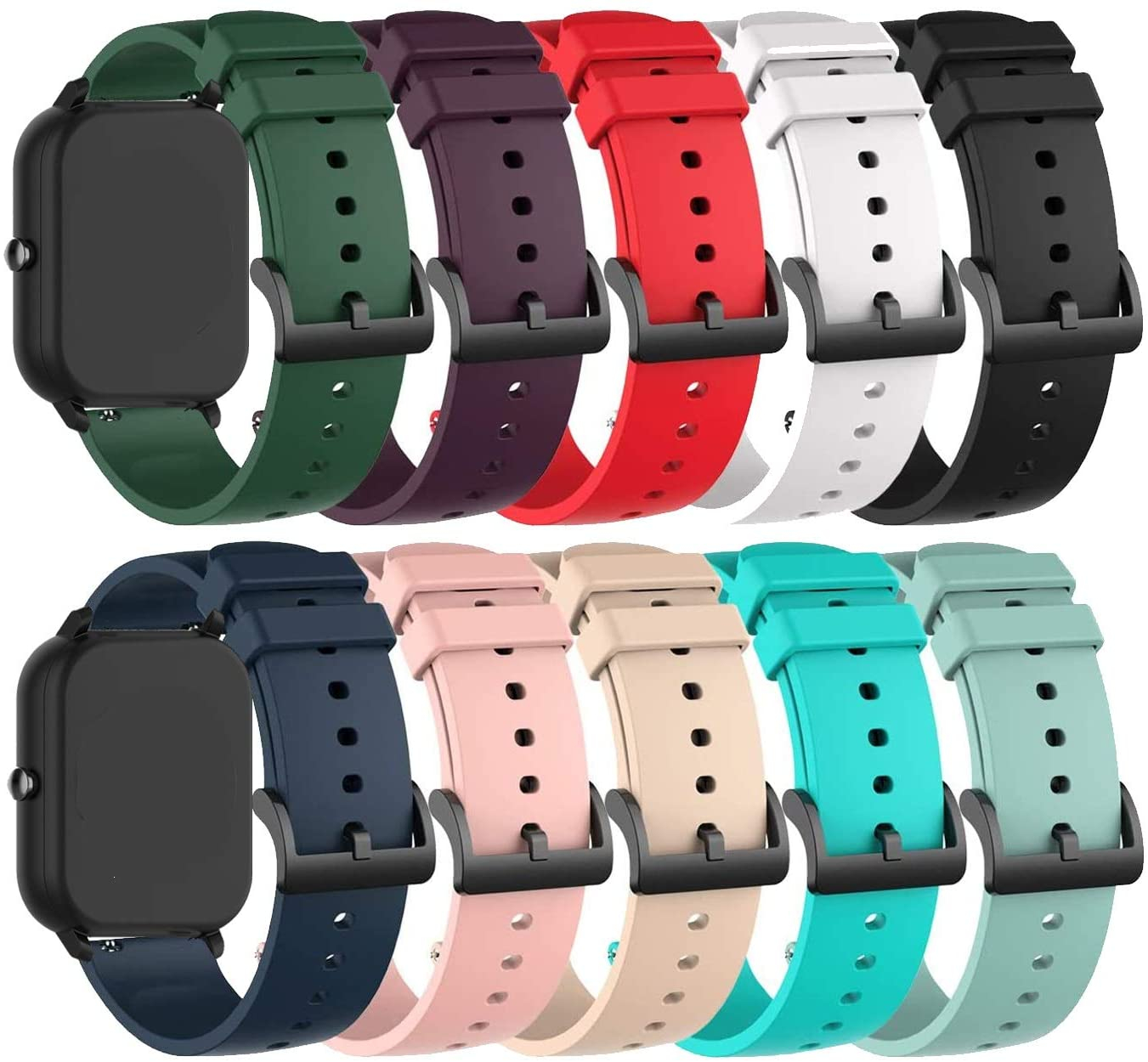 Foto 2 pulgar | Venta Internacional - E Ecsem Popglory P22 Watch Band Release Rápido Sport Silicone Reemplazo De Fitness Correa C