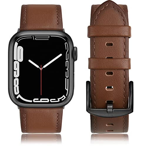 Foto 2 pulgar | Venta Internacional - Banda De Cuero Swees Compatible Con Bandas De Apple Watch 45 Mm 42 Mm 44 Mm Men Women, Band