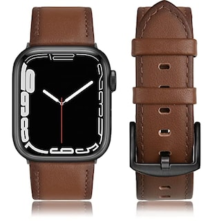 Foto 1 | Venta Internacional - Banda De Cuero Swees Compatible Con Bandas De Apple Watch 45 Mm 42 Mm 44 Mm Men Women, Band