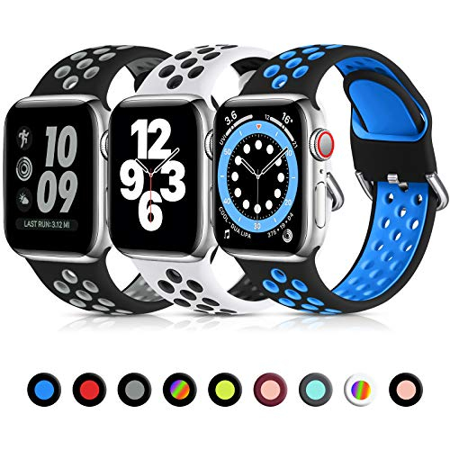 Foto 2 pulgar | Venta Internacional - Lerobo 3 Pack Compatible Para Apple Watch Band 40 Mm 38 Mm 41 Mm 45 Mm 44 Mm 42 Mm, Correa