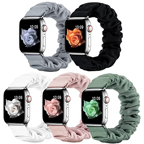 Foto 2 pulgar | Venta Internacional - Banda Scrunchie Wanliss 5 Pack Compatible Para La Banda Apple Watch 38 Mm 41 Mm 42 Mm 44 Mm