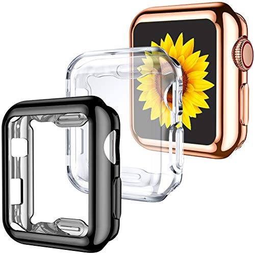 Venta Internacional - Geak 3 Pack Compatible Con Apple Watch Case 38 Mm, Protector De Pantalla De Alta Sensibilida $403