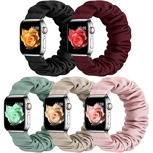 Foto 2 pulgar | Venta Internacional - Banda Scrunchie Wanliss 5 Pack Compatible Para La Banda Apple Watch 38 Mm 41 Mm 42 Mm 44 Mm