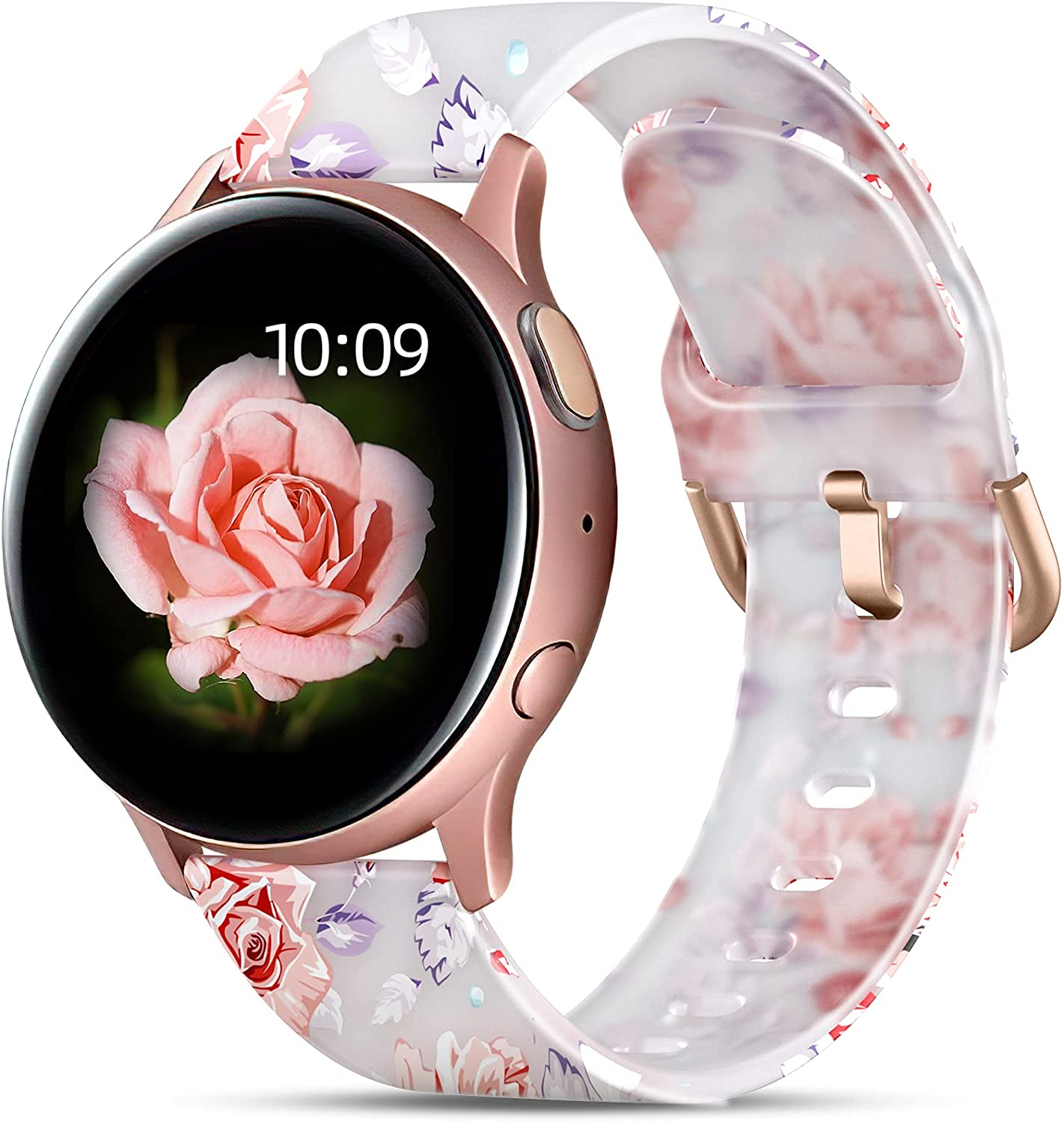 Foto 2 pulgar | Venta Internacional - Bandas Florales Geak Compatibles Con Samsung Active 2 Watch Band/galaxy Watch 4 Band 44mm/wa