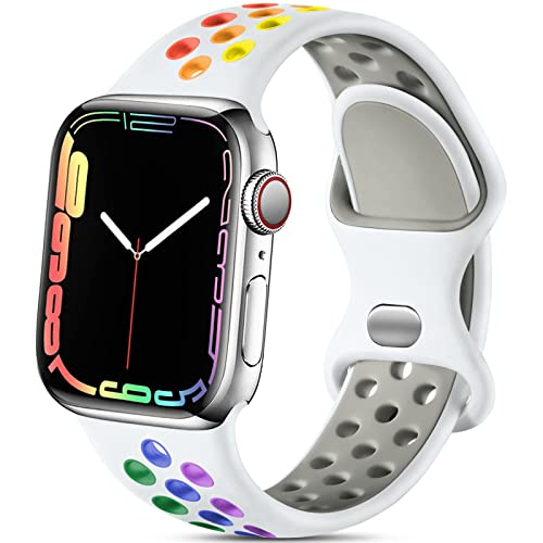 Foto 2 pulgar | Venta Internacional - Lerobo Compatible Con Bandas De Apple Watch 40 Mm 41 Mm 38 Mm, Sport Soft Silicone Wutbands