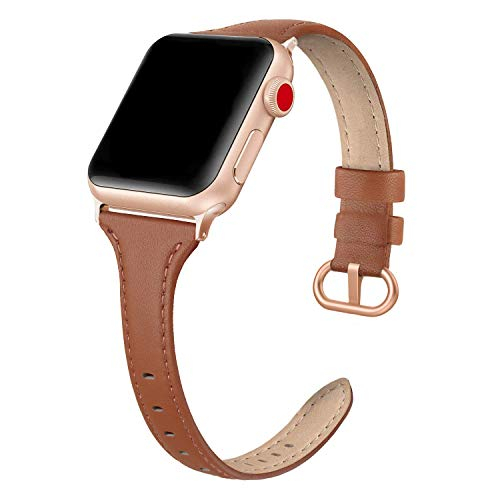 Foto 2 pulgar | Banda De Cuero Swees Compatible Para Apple Watch 38 Mm/40 Mm/41 Mm