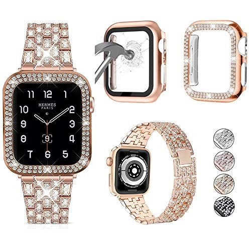 Venta Internacional: Compatible Con 3 Paquetes Con Banda Apple Watch + Case 38 Mm 40 Mm 41 Mm 42 Mm 44 Mm 45 Mm, $626