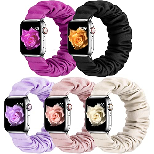Foto 2 pulgar | Venta Internacional - Banda Scrunchie Wanliss 5 Pack Compatible Para La Banda Apple Watch 38 Mm 41 Mm 42 Mm 44 Mm