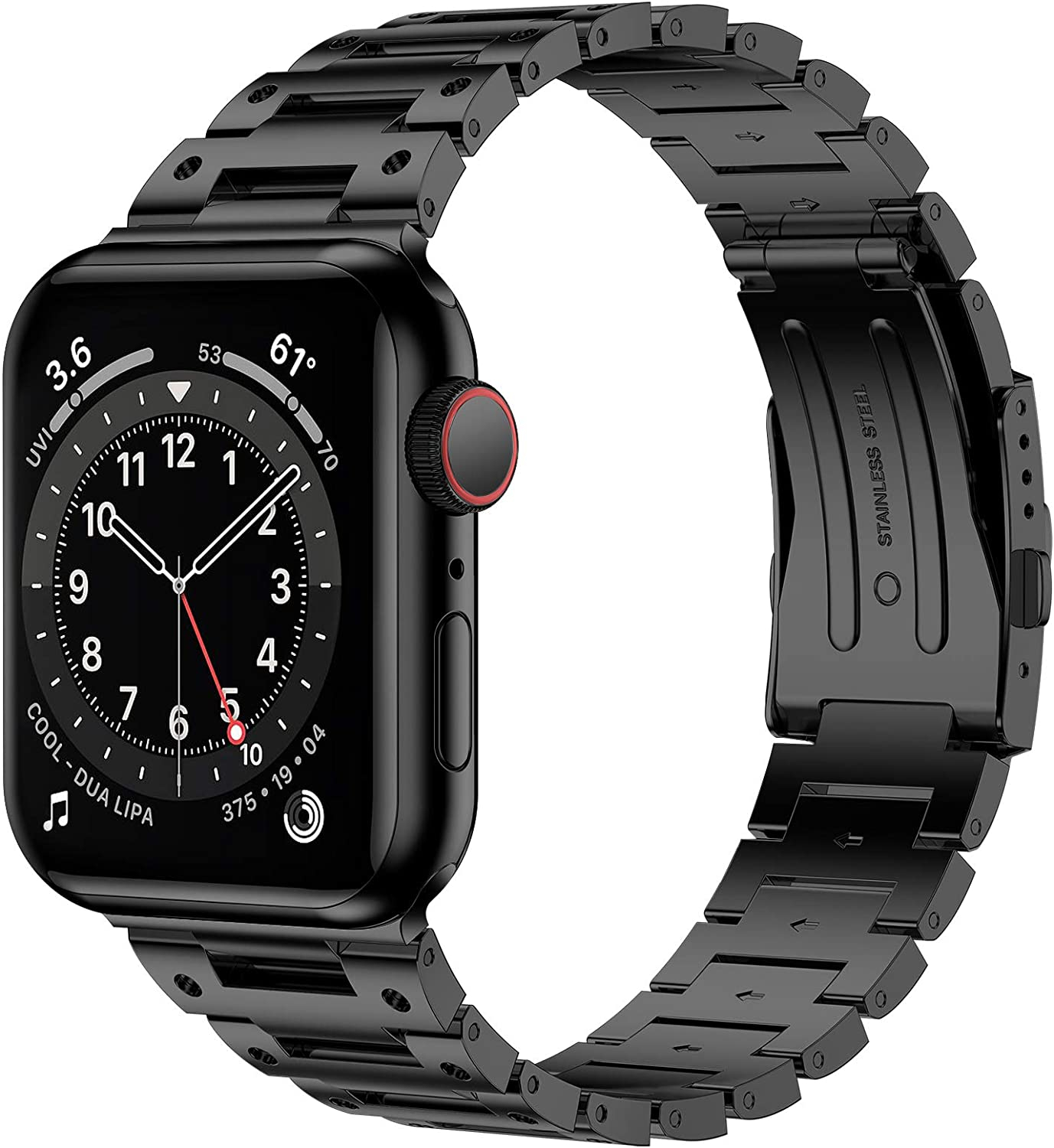 Foto 2 pulgar | Venta Internacional - Banda De Metal Wolait Compatible Con Apple Watch 45 Mm 44 Mm 42 Mm, Banda De Reemplazo De N