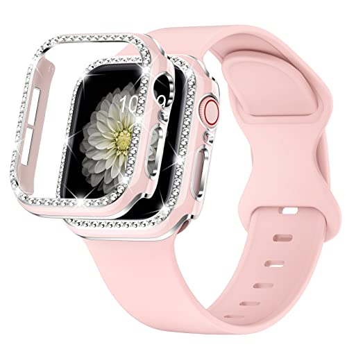 Foto 2 pulgar | Venta Internacional - Xyf Compatible Para Bling Apple Watch Band 45 Mm 44 Mm 42 Mm 41 Mm 44 Mm De 38 Mm Correa Tp