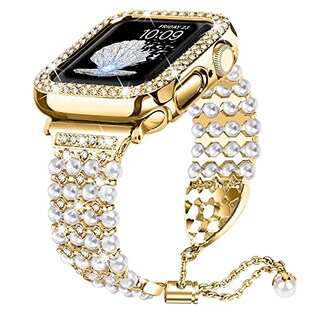 Foto 1 | Venta Internacional - Pulsera De Perla Bling Joyozy 41 Mm Compatible Para La Serie Apple Watch Band 41 Mm, Jewelr