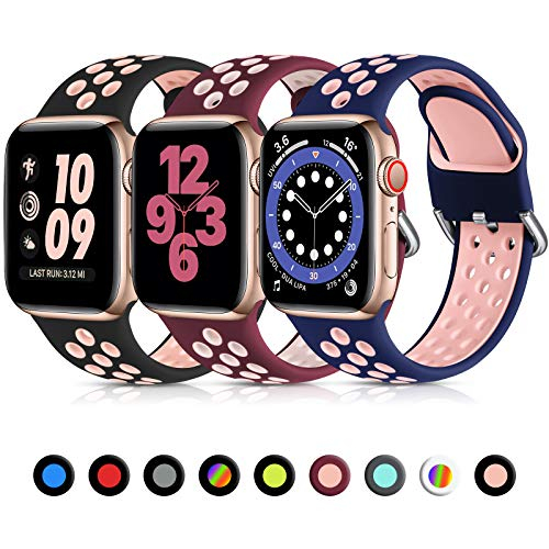 Venta Internacional - Bandas De Paquete Lerobo 3 Compatibles Para Apple Watch 40 Mm 41 Mm 38 Mm 45 Mm 44 Mm 42 Mm