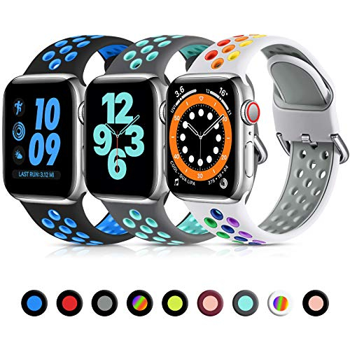 Foto 2 pulgar | Venta Internacional - Lerobo 3 Bandas Deportivas De Paquete Compatibles Con Apple Watch 38mm 40 Mm 41 Mm 45 Mm 44