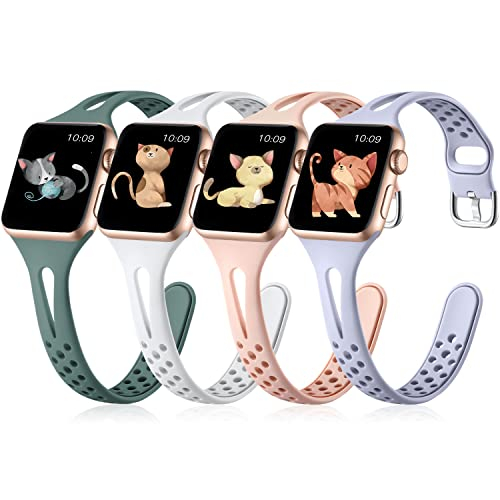 Foto 2 pulgar | Venta Internacional - Getino Compatible Con Apple Watch Sport Band 41 Mm De 41 Mm De 38 Mm Women, Pulseras Delgad