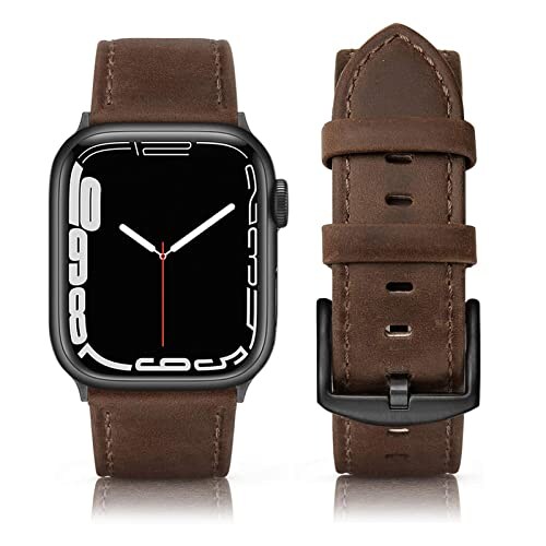 Banda Tipo Cuero Swees Compatible con Apple Watch 42/44/45 mm color Café - Venta Internacional $437