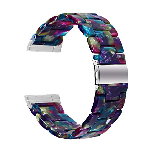 Foto 2 pulgar | Venta Internacional: Compatible Con Fitbit Versa 3/sense/sense 2 Fashion Resin Watch Band Bracelet Con Cierre De