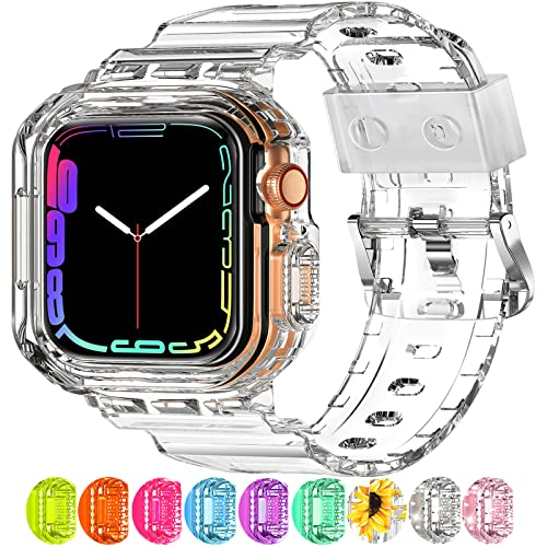 Foto 2 pulgar | Venta Internacional - Xyf Compatible Para Bandas De Apple Watch De Cristal Transparente, 45 Mm 44 Mm 42 Mm 41 Mm