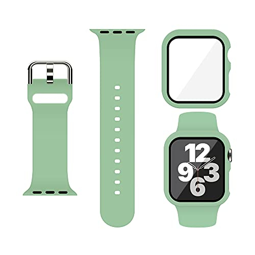 Foto 2 pulgar | Venta Internacional - Banda De Silicona Xfen Sport Y Estuche Con Protector De Pantalla Para Apple Watch Series 6