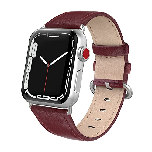 Foto 2 pulgar | Venta Internacional - Banda De Cuero Swees Compatible Para Iwatch 38 Mm 40 Mm, Correa De Reemplazo De Cuero Genuin