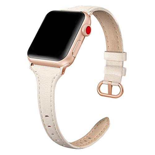 Foto 2 pulgar | Venta Internacional - Banda De Cuero Swees Compatible Para Apple Watch 38 Mm 40 Mm 41 Mm, Delgada Y Elegante Corr