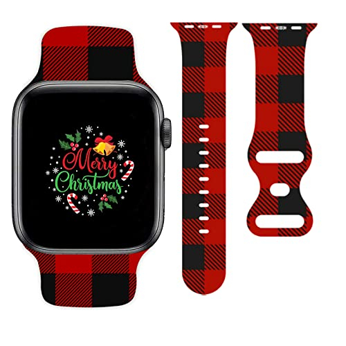Venta Internacional - Bandas De Relojes Navideños Compatibles Con Iwatch 38 Mm 42 Mm 44 Mm 44 Mm, Navidad Red Ch