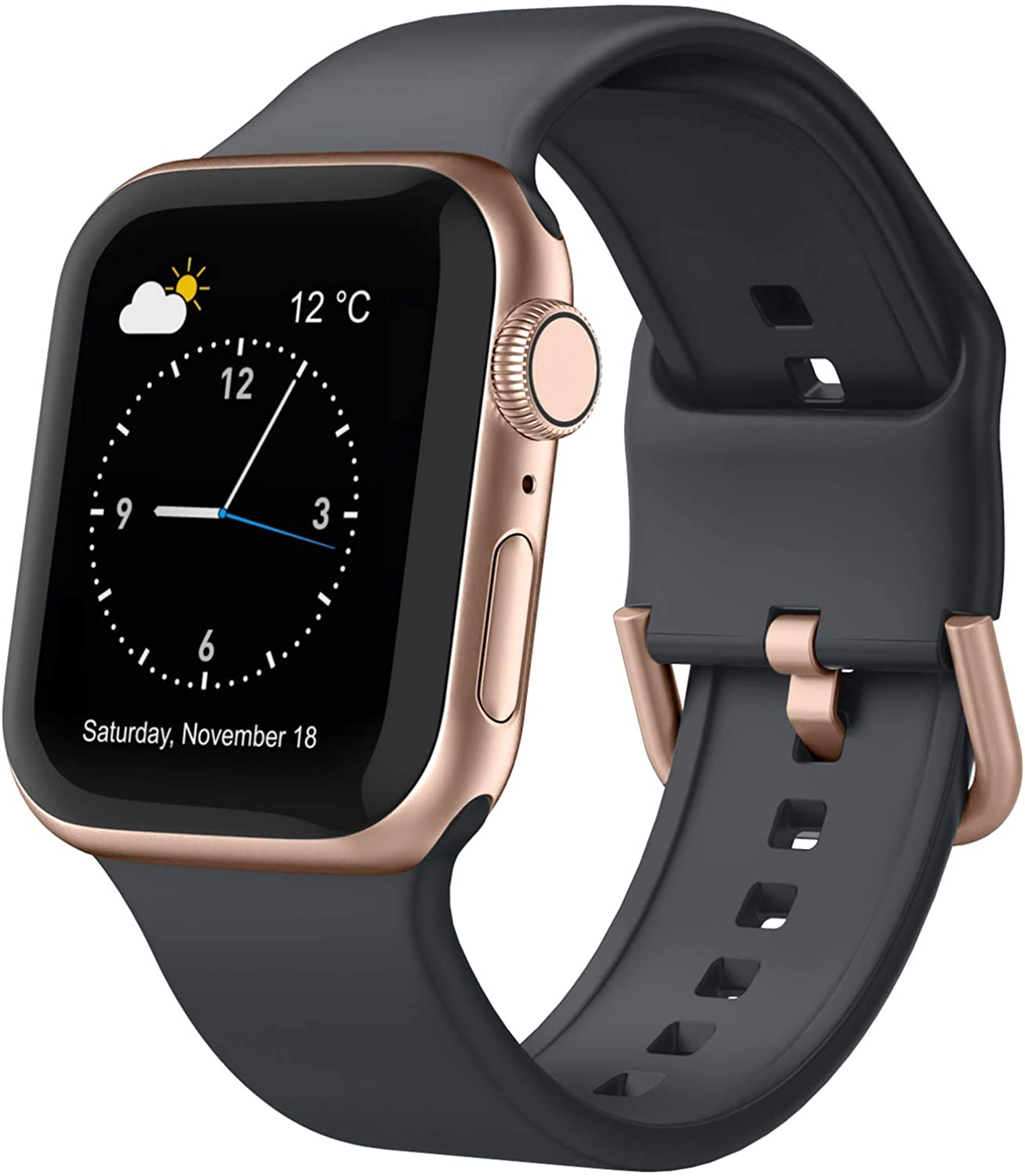 Foto 2 pulgar | Venta Internacional: Adepoy Compatible Con Bandas De Apple Watch 41 Mm 40 Mm 38 Mm, Strish Silicone Sport Strap D