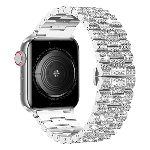 Foto 2 pulgar | Venta Internacional - Wolait Compatible Con Apple Watch Band 42/44/45/49 Mm, Strap De Metal De Diamantes De Diama