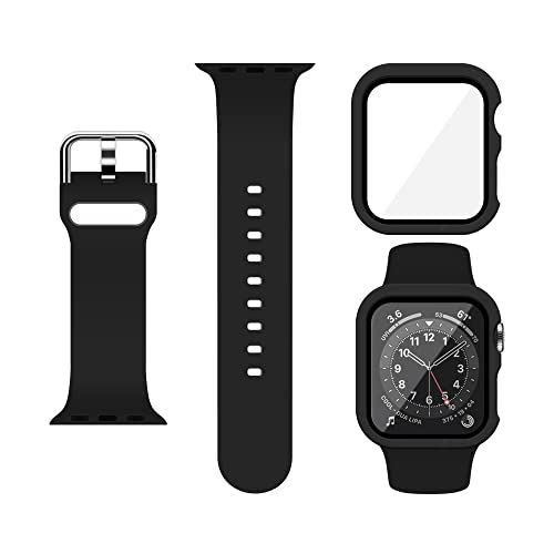 Foto 2 pulgar | Venta Internacional - Banda De Silicona Xfen Sport Y Estuche Con Protector De Pantalla Para Apple Watch Series 6