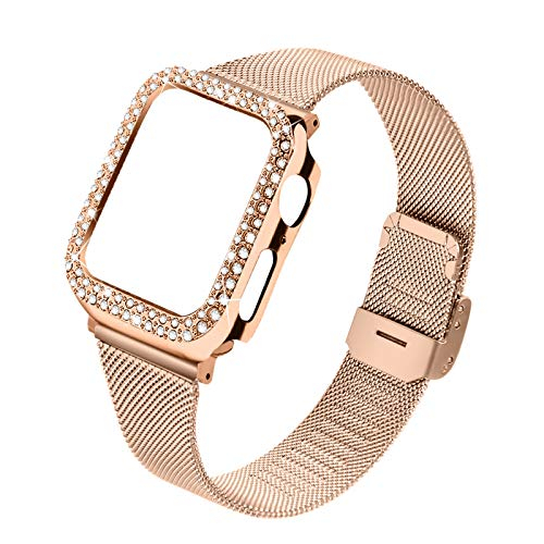 Foto 2 pulgar | Venta Internacional: Bandas De Malla De Acero Inoxidable De Acero Inoxidable Compatible Para Apple Watch 42 Mm, Fe