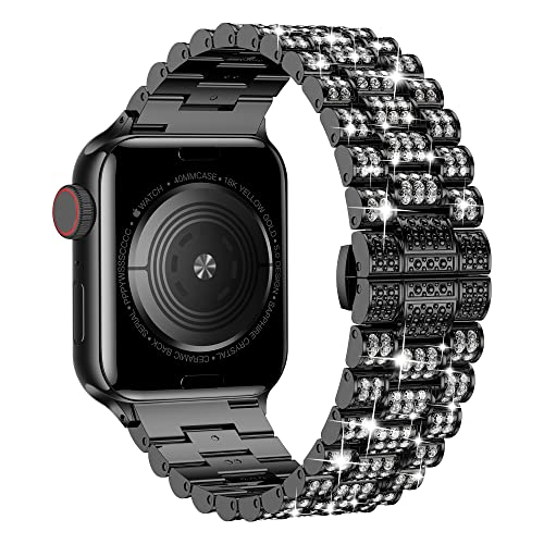 Venta Internacional - Wolait Compatible Con Apple Watch Band 38/40/41 Mm, Women Bling Diamond Rhinestone Metal St