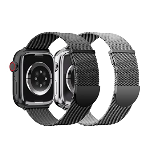 Venta Internacional - Banda Magnética De Metal De 2 Paquetes Compatible Con Bandas De Apple Watch 38 Mm 44 Mm 41