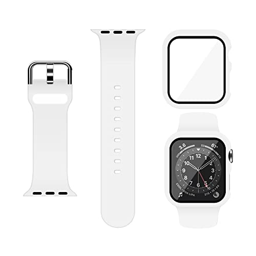 Banda De Silicona De Sport Xfen Y Estuche Con Protector De Pantalla Para Apple Watch Series 6 Series Se S - Venta