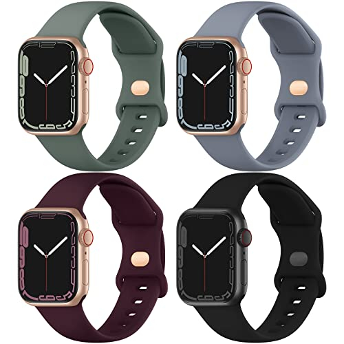 Foto 2 pulgar | Correas De Silicona Suave Recoppa Compatible Apple Watch 38 Mm 40 Mm 41 Mm 42 Mm 44 Mm 45 Mm 49 Mm - Venta Internacional