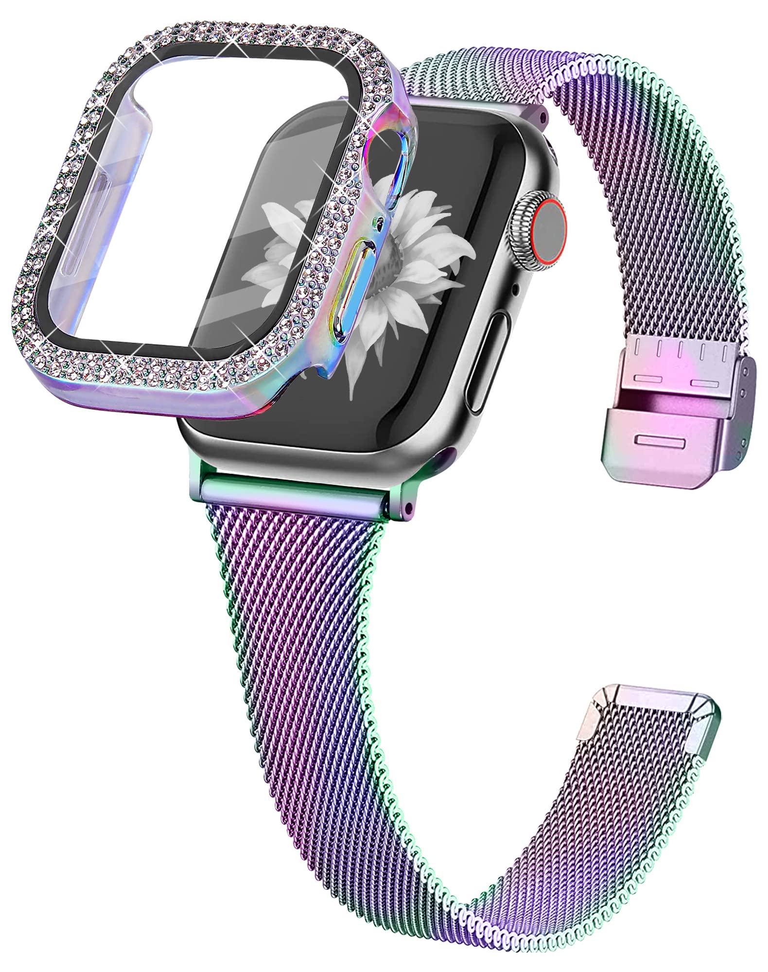 Foto 1 | Banda de Acero Inoxidable JOYOZY Compatible con Apple Watch 38/ 41/ 42/ 44/ 45 mm - Venta Internacional