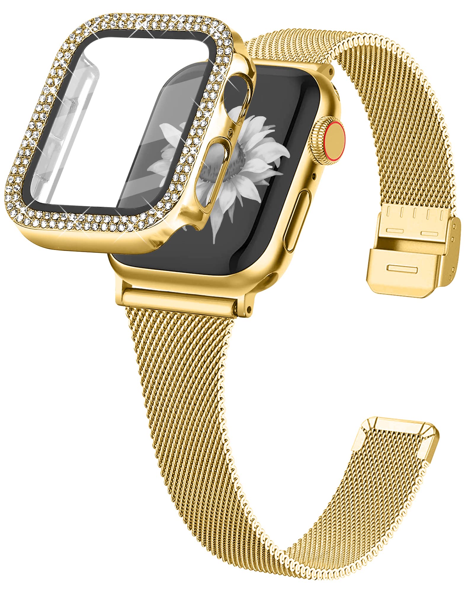 Banda de Acero Inoxidable JOYOZY Compatible con Apple Watch 38/ 41/ 41/ 42/ 44/ 45 mm - Venta Internacional