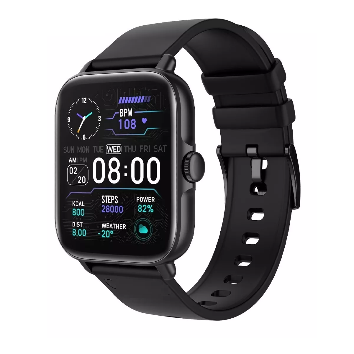 Smartwatch Eo Safe Imports Esi616 con Bluetooth color Negro