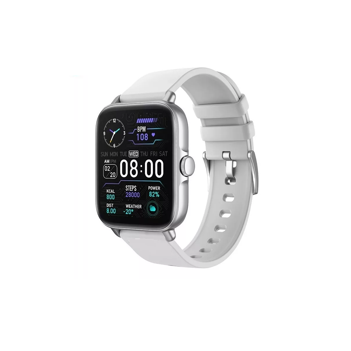 Smartwatch Reloj Inteligente Bluetooth Eo Safe Imports color Plata