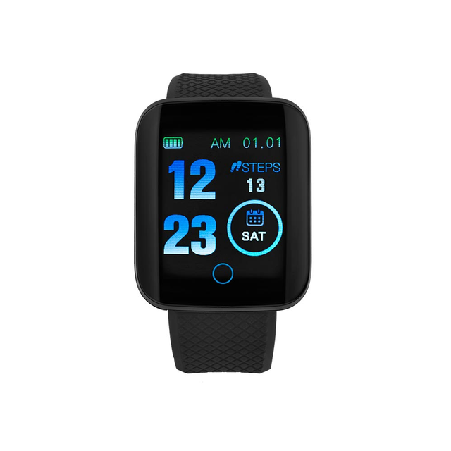 Smartwatch Bluetooth Mitzu Gsw-1015bk color Negro Presión Arterial Y Oxímetro