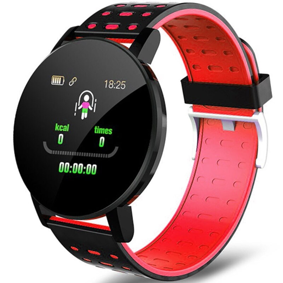 Foto 4 pulgar | Smartwatch Fralugio 119 PLUS color Rojo