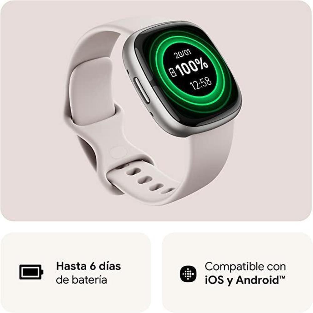 Foto 3 pulgar | Smartwatch Fitbit Sense color Blanco