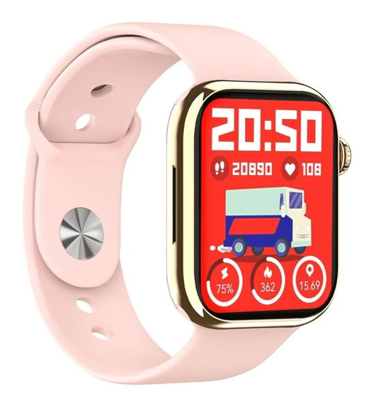 Foto 3 pulgar | Smartwatch Fralugio LC205 color Rosa Full Touch 1.99"