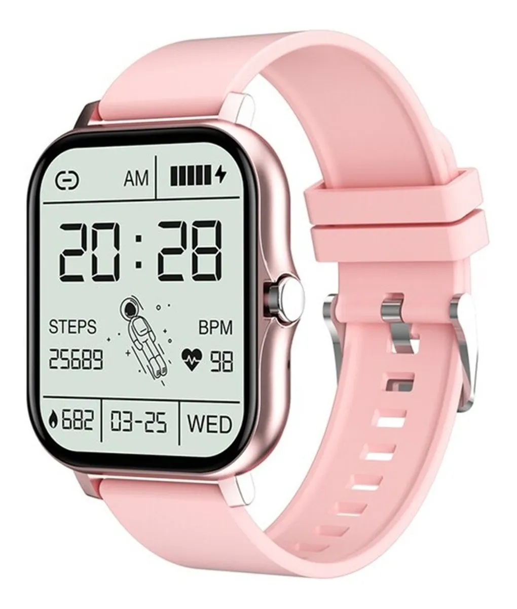 Smartwatch Fralugio Q13 color Rosa Notificaciones HD