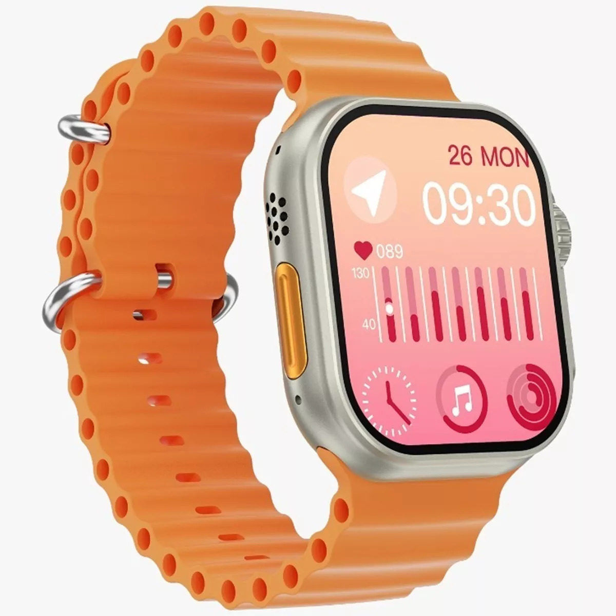 Foto 4 pulgar | Smartwatch Fralugio Iw8 Ultra color Naranja