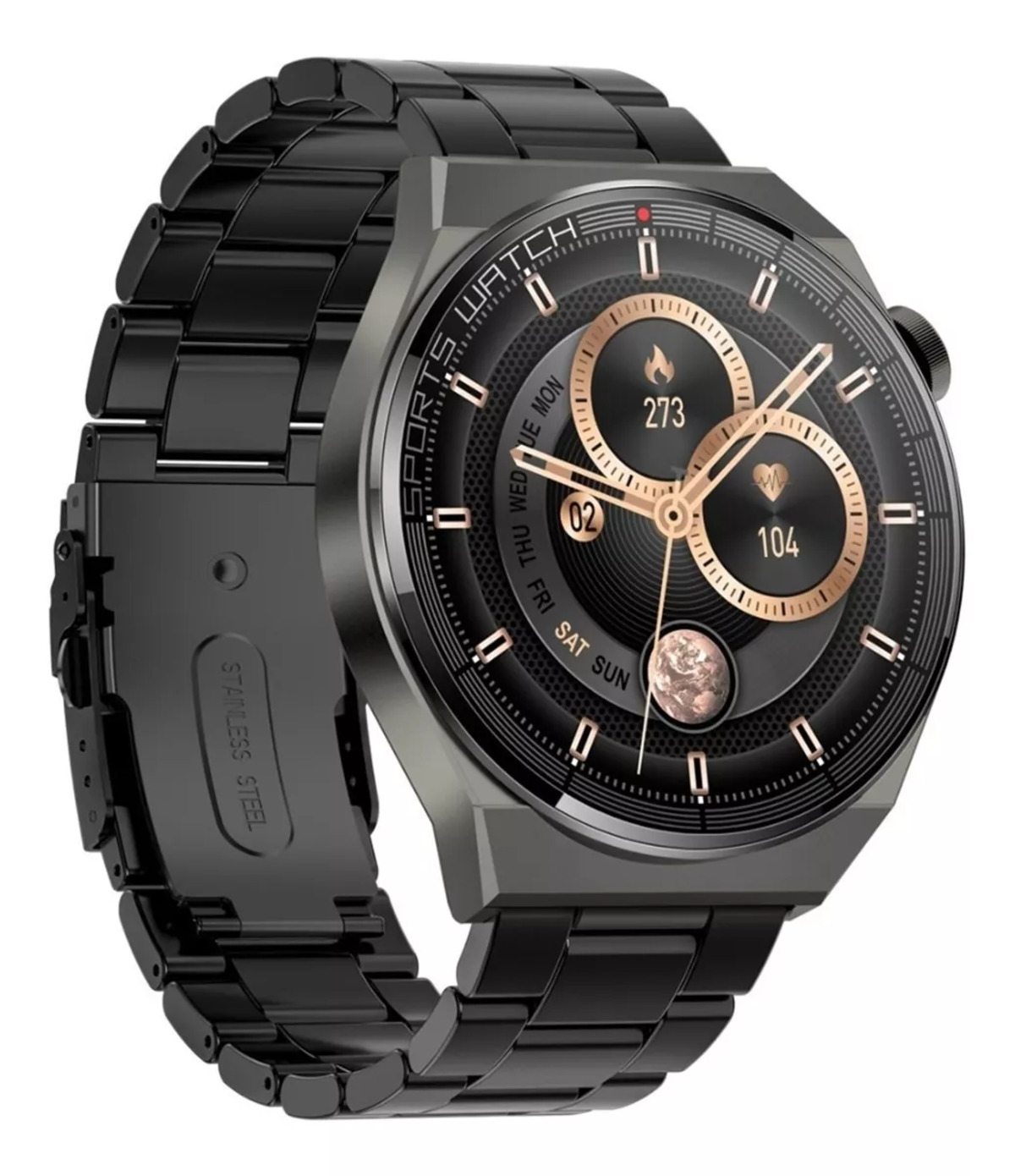 Foto 2 pulgar | Smartwatch Fralugio KT62 color Negro Full Touch